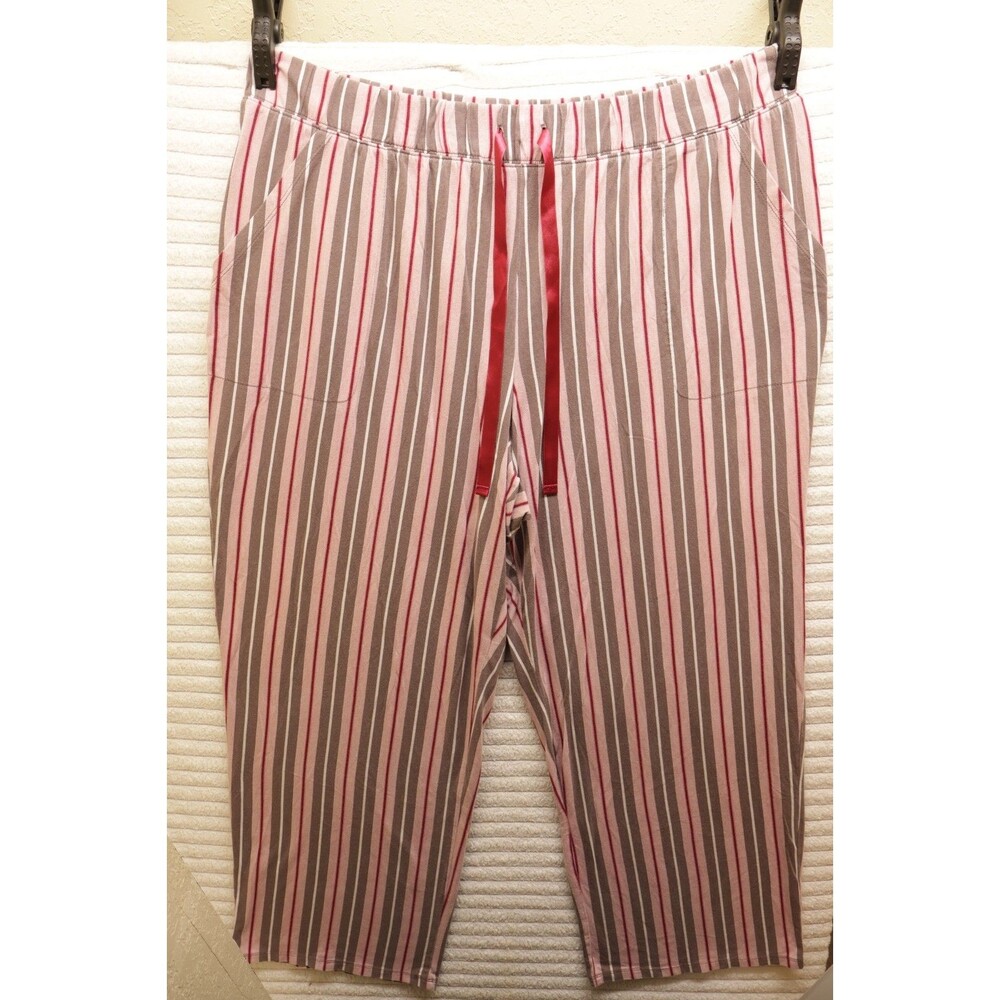 Sleep By Cacique Pajama Pants 22/24 Womens Plus Size Striped Pockets Multicolor - Picture 1 of 8